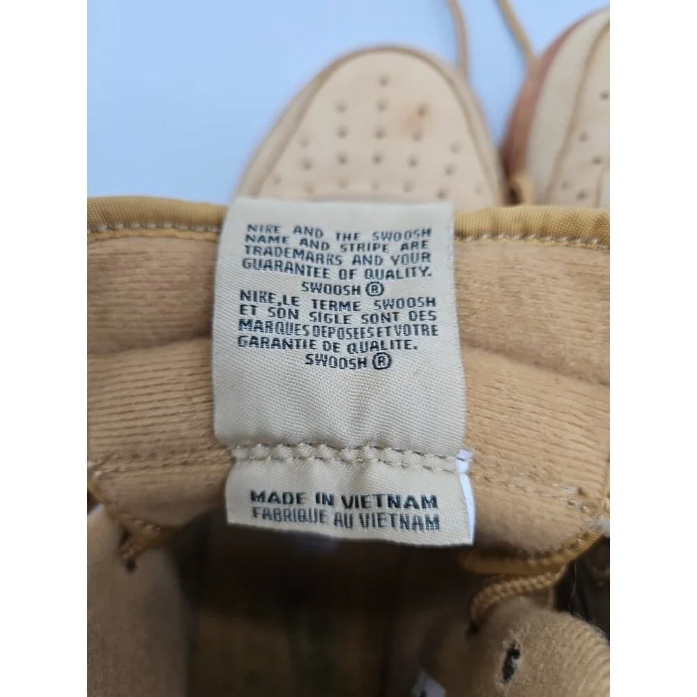Nike Air Force 1‎ High Top Sneaker Suade/Khaki Shoe Size US 4.5Y UK 4 EUR 36.5